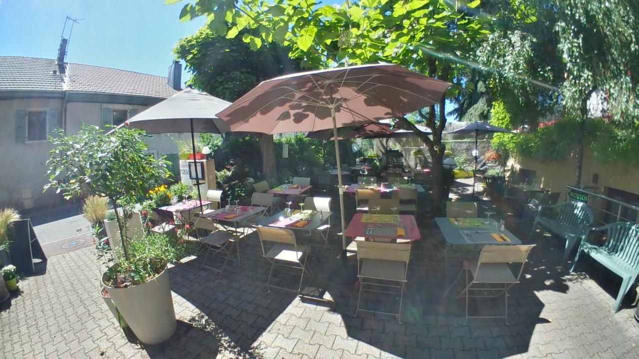 La Terrasse Fleurie, Logis, Hotel Et Restaurant Divonne-les-Bains Exteriér fotografie