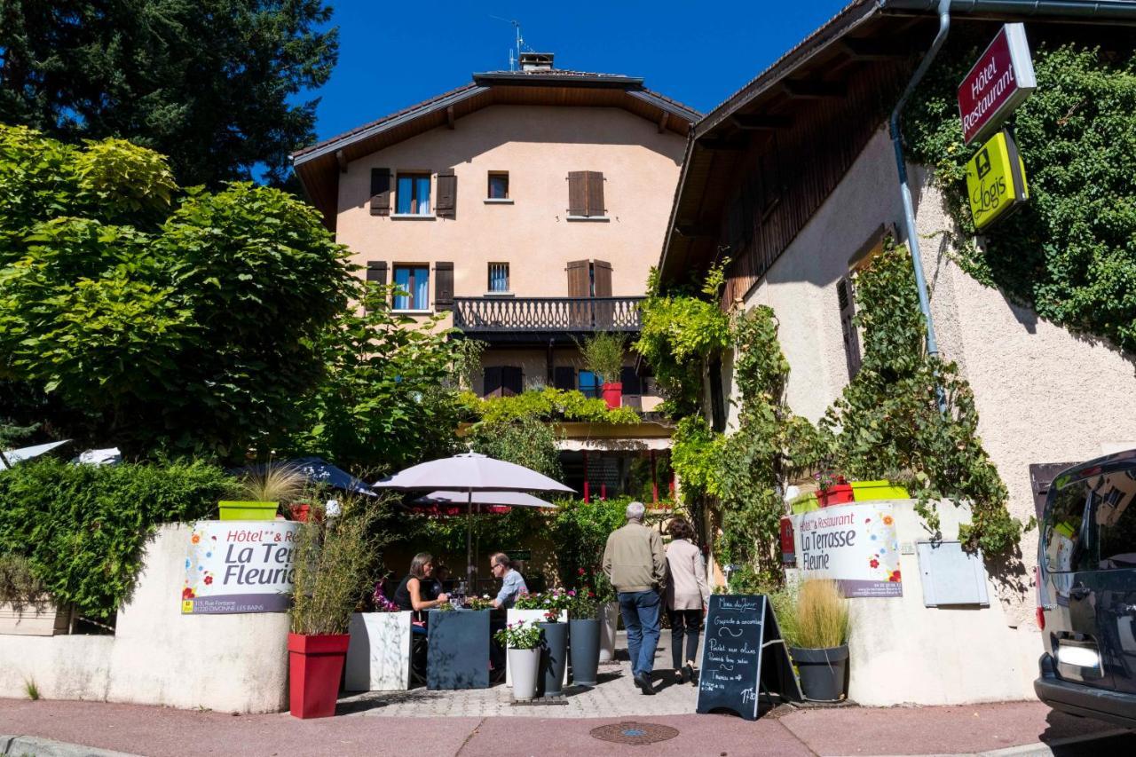 La Terrasse Fleurie, Logis, Hotel Et Restaurant Divonne-les-Bains Exteriér fotografie